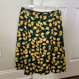 Lemon midi skirt